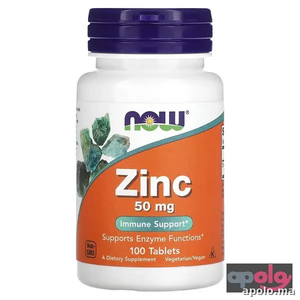  زنك ، 50 ملجم ، ناو فودز، 100 قرص